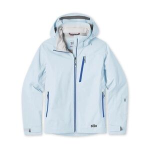 $465 Womens Stio Environ Jacket Full Zip Hooded Mountain Shadow Blue Size XL